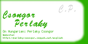 csongor perlaky business card